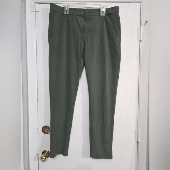 Travis Mathew OPEN TO CLOSE TECH CHINO PANT 38x32 Green Slim Fit - Picture 2 of 12